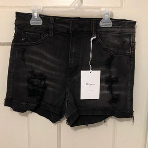 NWT KanCan distressed black shorts